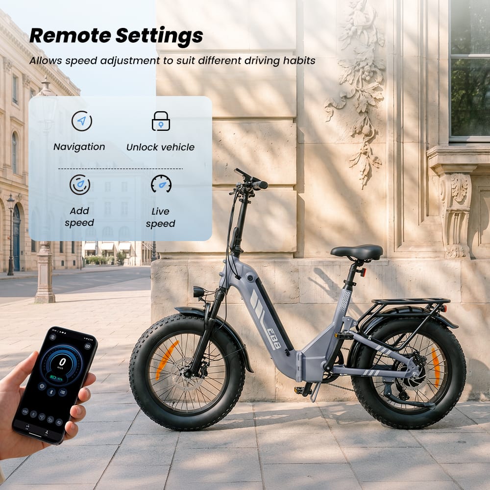 CyberCart Commuter E-Bike EB8 Foldable Electric Fat Bike – Range Up to 144 km