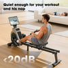 CyberCart Magnetic Rowing Machine with 16 Levels & App Compatible