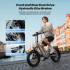 CyberCart Commuter E-Bike EB8 Foldable Electric Fat Bike – Range Up to 144 km