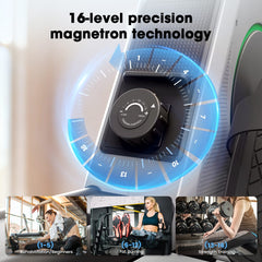 CyberCart Magnetic Rowing Machine with 16 Levels & App Compatible