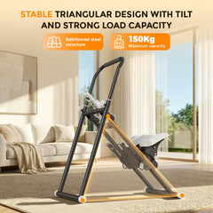 CyberCart Stair Stepper Foldable Stair Stepper for Home, Adjustable Stair Climber with 3 Heights, Compact Folding Vertical Stair Master for Exercise at Home for Full-Body Workout
