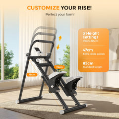 CyberCart Stair Stepper Foldable Stair Stepper for Home, Adjustable Stair Climber with 3 Heights, Compact Folding Vertical Stair Master for Exercise at Home for Full-Body Workout