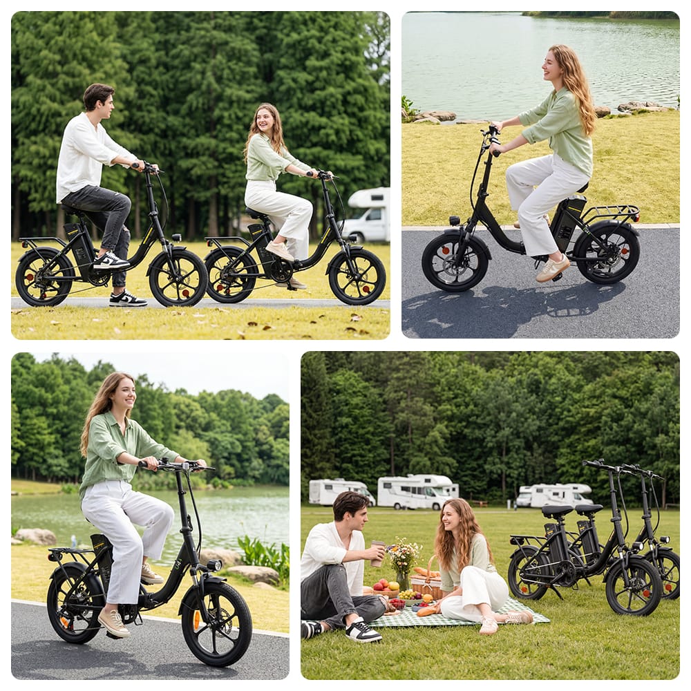 CyberCart Commuter E-Bike U4 Electric Commuter Bike, Peak 500 W, 88 km Range Foldable E-Bike