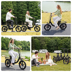 CyberCart Commuter E-Bike U4 Electric Commuter Bike, Peak 500 W, 88 km Range Foldable E-Bike