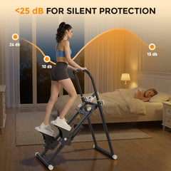 CyberCart Stair Stepper Foldable Stair Stepper for Home, Adjustable Stair Climber with 3 Heights, Compact Folding Vertical Stair Master for Exercise at Home for Full-Body Workout