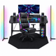 CyberCart Cybercart RGB LED Gaming Chair with Lumbar Support & Reclining Ergonomic Design