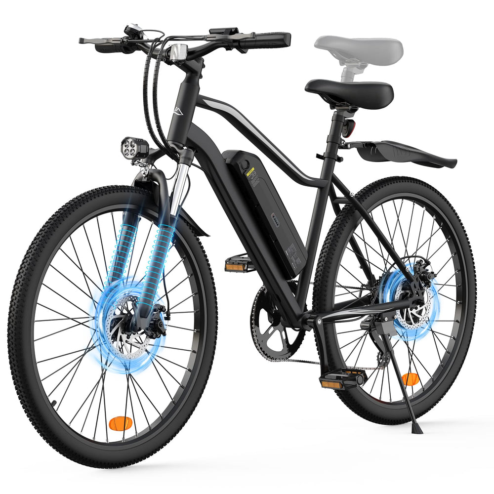 CyberCart Commuter E-Bike EB3 Electric Bicycle with CE Certificate, 26" Tires, 100 km Range
