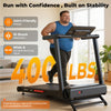 Jagjog Home Treadmill JT62 Foldable Treadmill 4.5 PH Motor 18° Auto Incline Walking Pad 18" LED Smart Display