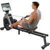 CyberCart Magnetic Rowing Machine with 16 Levels & App Compatible