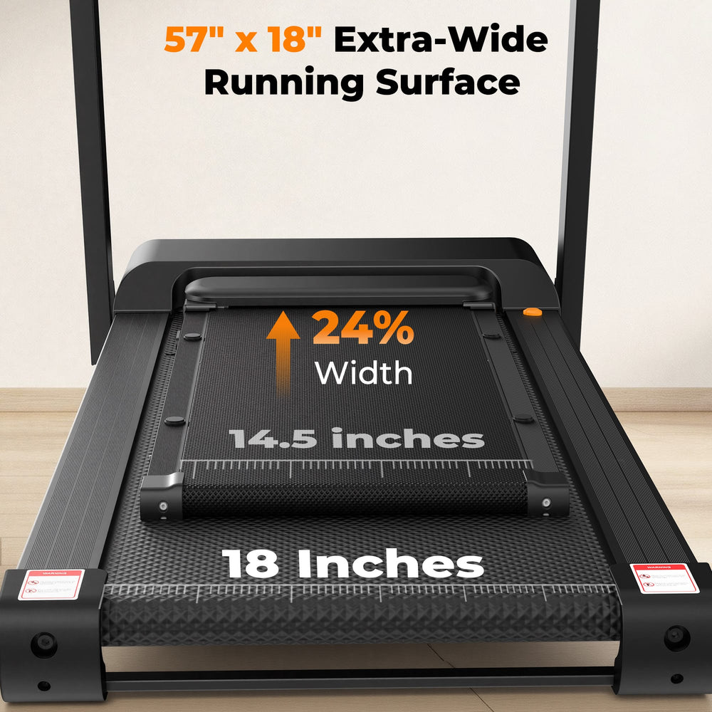 Jagjog Home Treadmill JT62 Foldable Treadmill 4.5 PH Motor 18° Auto Incline Walking Pad 18" LED Smart Display