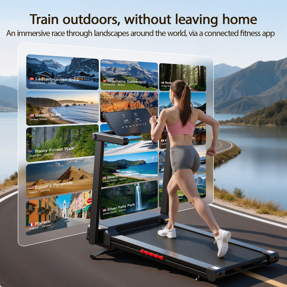 Jagjog Home Treadmill JT62 Foldable Treadmill 4.5 PH Motor 18° Auto Incline Walking Pad 18" LED Smart Display