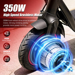 W5 City Electric Scooter, 350W Motor, 30km/h Max Speed, LCD Display