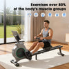 CyberCart Magnetic Rowing Machine with 16 Levels & App Compatible