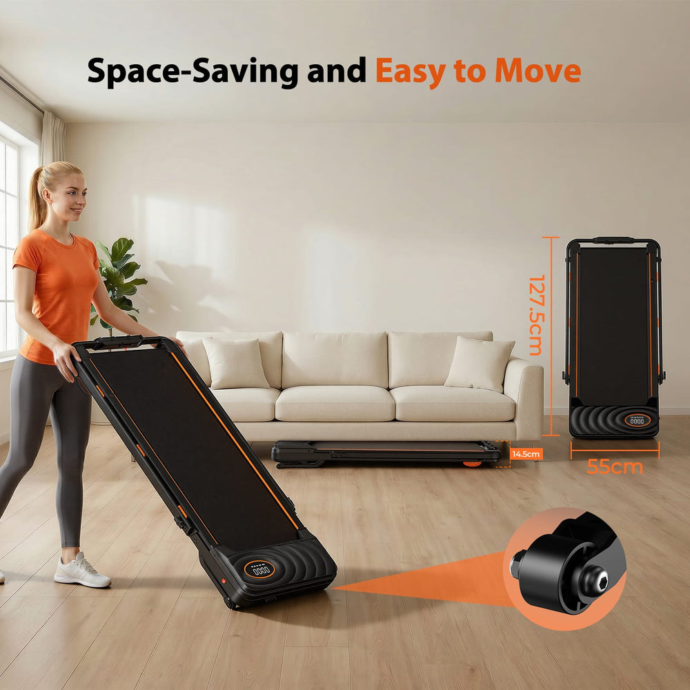 Jagjog Home Treadmill JT53 Home Treadmill with 16% Auto Incline, Foldable Walking Pad