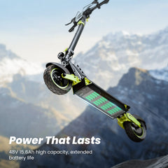 iSinwheel Skuter Elektryczny Terenowy D2 Electric Scooter, 1000W Motor, 48V 15,6Ah Battery, 10 Inch Tires, 45km/h Max Speed, 55km Range, Double Disc Brakes, Dual Suspension