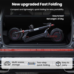 iScooter Off-Road E-Scooter IX5S Electric Scooter, 1000W Motor, 48V 15Ah Battery, 11 Inch Tires, 45km/h Max Speed, 65km Range, Front & Rear Disc Brake, Front & Rear Suspension