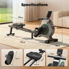 CyberCart Magnetic Rowing Machine with 16 Levels & App Compatible