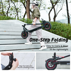iSinwheel Commuter E-Scooter W6 Electric Scooter, 350W Motor, 36V 10,5Ah Battery, 10 inch Tires, 30km/h Max Speed, 30km Range, Rear Disc Brakes