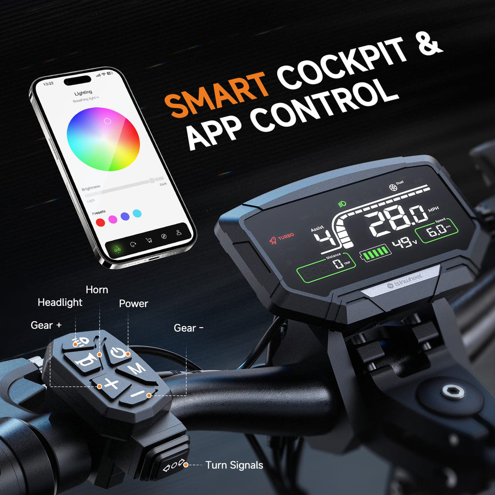iSinwheel Off-Road E-Scooter GT1 Dual Electric Scooter, 800W*2 Motor, 48V 13Ah Battery, 10 Inch Tires, 50km/h Max Speed, 55km Range, EABS Brake + Disk Brake, Dual Swing Arm Suspension