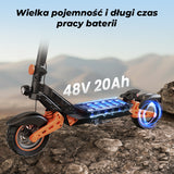 Hulajnoga Elektryczna D2Plus 1000W Składana Off-Road, Zasięg 60-65 km, Mocny Silnik
