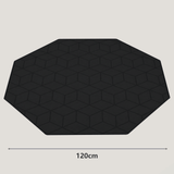 CyberCart Cybercart Octagonal Noise-Cancelling Gaming Chair Mat, Non-Slip Hardwood Floor Protector Rug