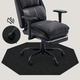 CyberCart Cybercart Octagonal Noise-Cancelling Gaming Chair Mat, Non-Slip Hardwood Floor Protector Rug