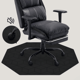 CyberCart Cybercart Octagonal Noise-Cancelling Gaming Chair Mat, Non-Slip Hardwood Floor Protector Rug