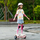 Rear view of the H2 Pink hoverboard, showing the wheel design and body.