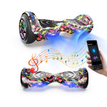 iHoverboard Hoverboard for Kids H1-Dinosaurs Hoverboard H1 for Kids CE-certified 6.5" Self-Balancing Scooter with Bluetooth LED Lights, Dinosaur Pattern