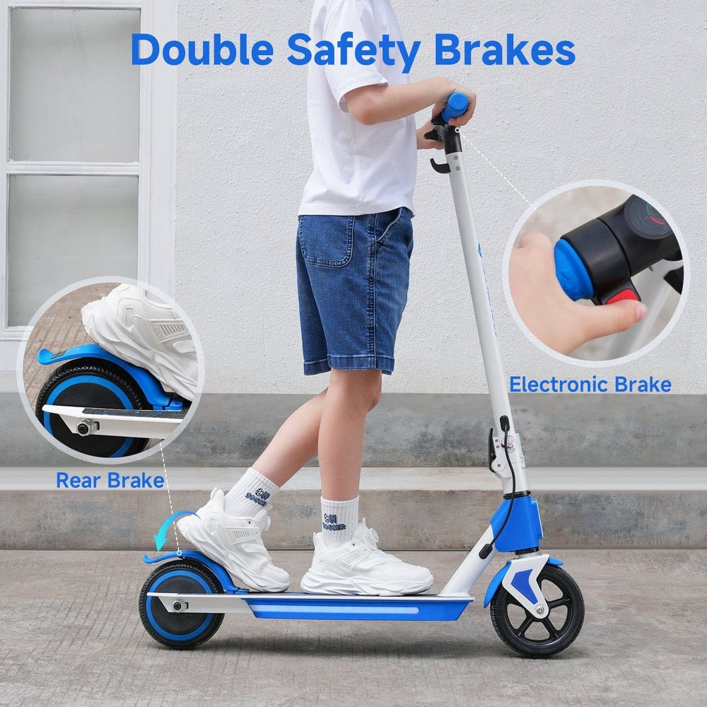Green S4 kids scooter with LED headlight and safe CE certification