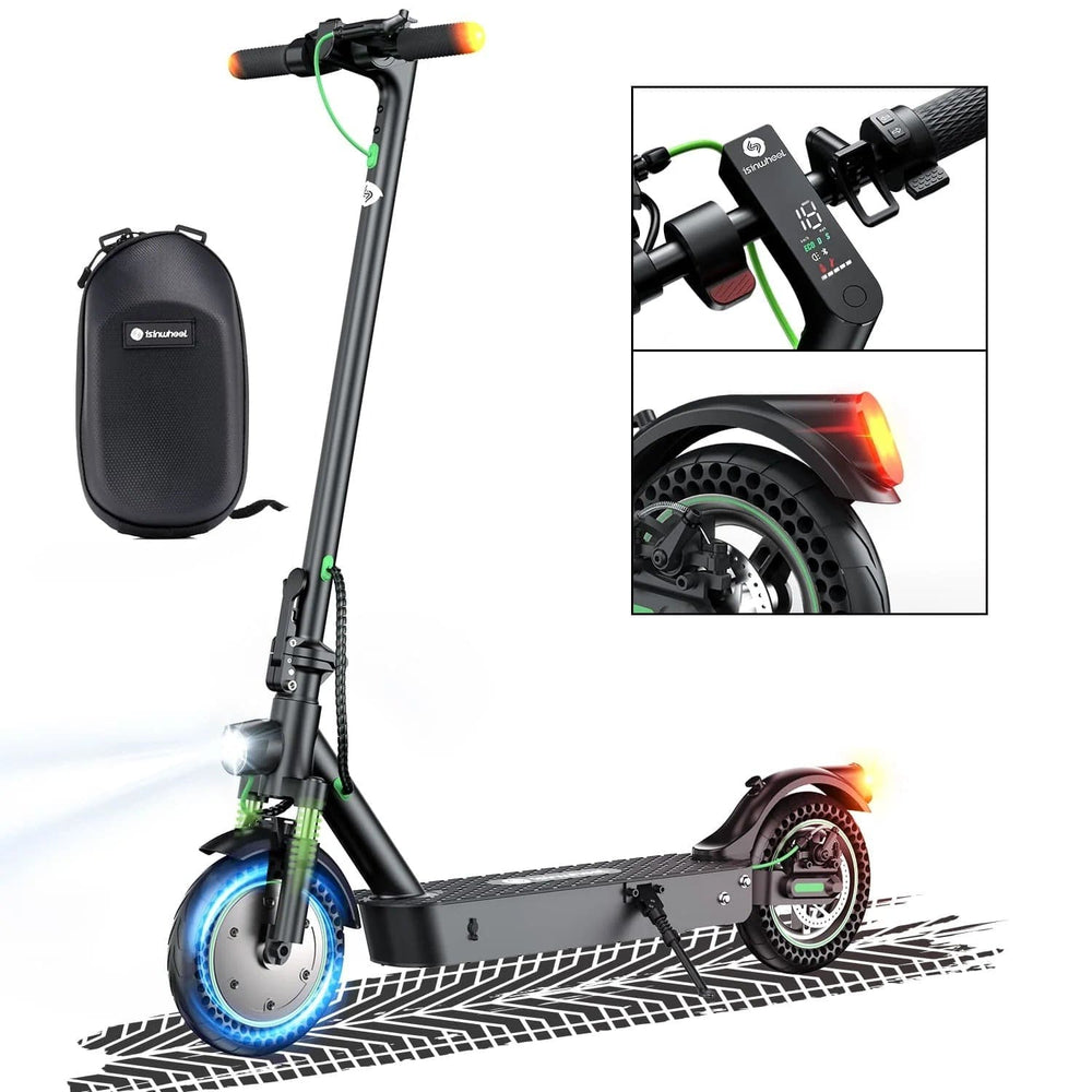 iSinwheel Commuter E-Scooter S9Max Electric Scooter, 500W Motor, 36V 10Ah Battery, 10 Inch Tires, 25km/h Max Speed, 40km Range, Rear Disc Brakes, Dual Suspension