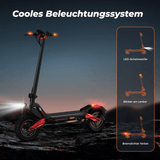 ABE-certified T8 Electric Scooter 500W with 10" pneumatic tires, long range 80-100KM, designed for adult city commuting and outdoor adventures.