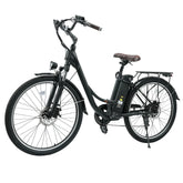 Black electric bicycle on a white background