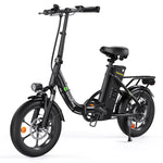 Black electric bike on a white background