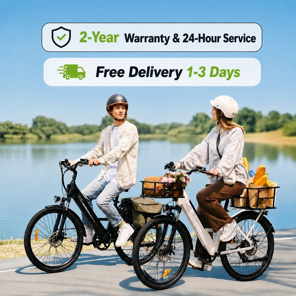 CyberCart Commuter E-Bike UcityS Trekking Electric Bike 36V 13Ah 88km Range