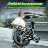U4 e-bike folded to compact size for storage and transport