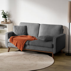 CyberCart Ares Minimalist 2-Seater Sofa Ares Minimalist Inertia 2-Seater Sofa, Ergonomic Tech Lounge: Leisure Relaxation for Home Office, Living Room, Apartment & Gaming Room, 172x84x86cm - S2