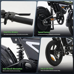 CyberCart Commuter E-Bike EB1S Folding Electric Bike 250W