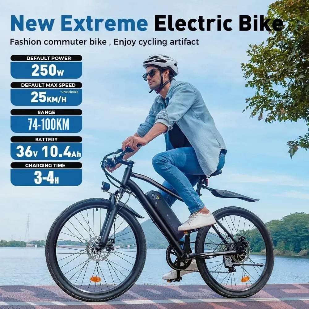 CyberCart Commuter E-Bike EB3 Electric Bike | 250W, 100 km Range