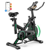 CyberCart Exercise Bike Exercise Bike with APP & Bluetooth, Adjustable Magnetic Resistance Stationary Bikes for Home, Low Noise Indoor Cycling Bike