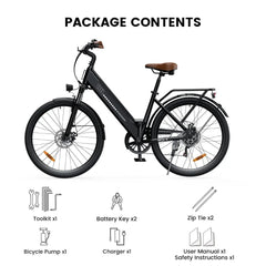 CyberCart Commuter E-Bike UcityS Trekking Electric Bike 36V 13Ah 88km Range