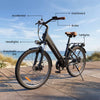 CyberCart Commuter E-Bike UcityS Trekking Electric Bike 36V 13Ah 88km Range