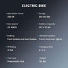 CyberCart Commuter E-Bike UcityS Trekking Electric Bike 36V 13Ah 88km Range