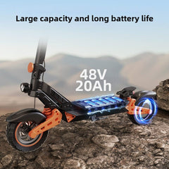 Electric Scooter D2Plus 1000W Folding Off-Road, Range 60-65 km, Powerful Motor