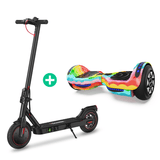 Black Friday Bundle: Commuter E-Scooter i8 25KM/H 350W + Hoverboard H1 6.8 mph. Max Speed 160W for Kids