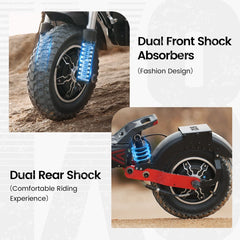 iScooter Skuter Elektryczny Terenowy iX8 Electric Scooter 2400W Dual Motor Folding Off-Road E-Scooter, CE Certified、