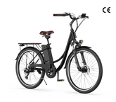 Vélo électrique U2 Commuter-Vélo électrique de ville 26 pouces pour femmes, moteur 250 W, autonomie de 55 km, certifié CE
