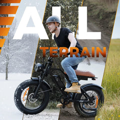 CyberCart Electric Off-Road Bike EB5, 20-inch Thick Tires