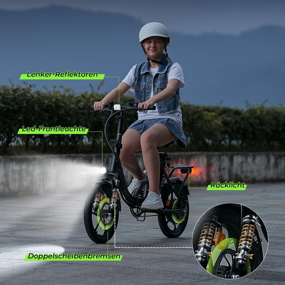 Easy step-thru design of U4 commuter e-bike for comfortable mounting
