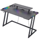 CyberCart Cybercart RGB Gaming Desk with Z-Shaped Sturdy Steel Frame & Carbon Fiber Textured Surface, Ergonomic PC Computer Desk for Gamers-Pre-Order